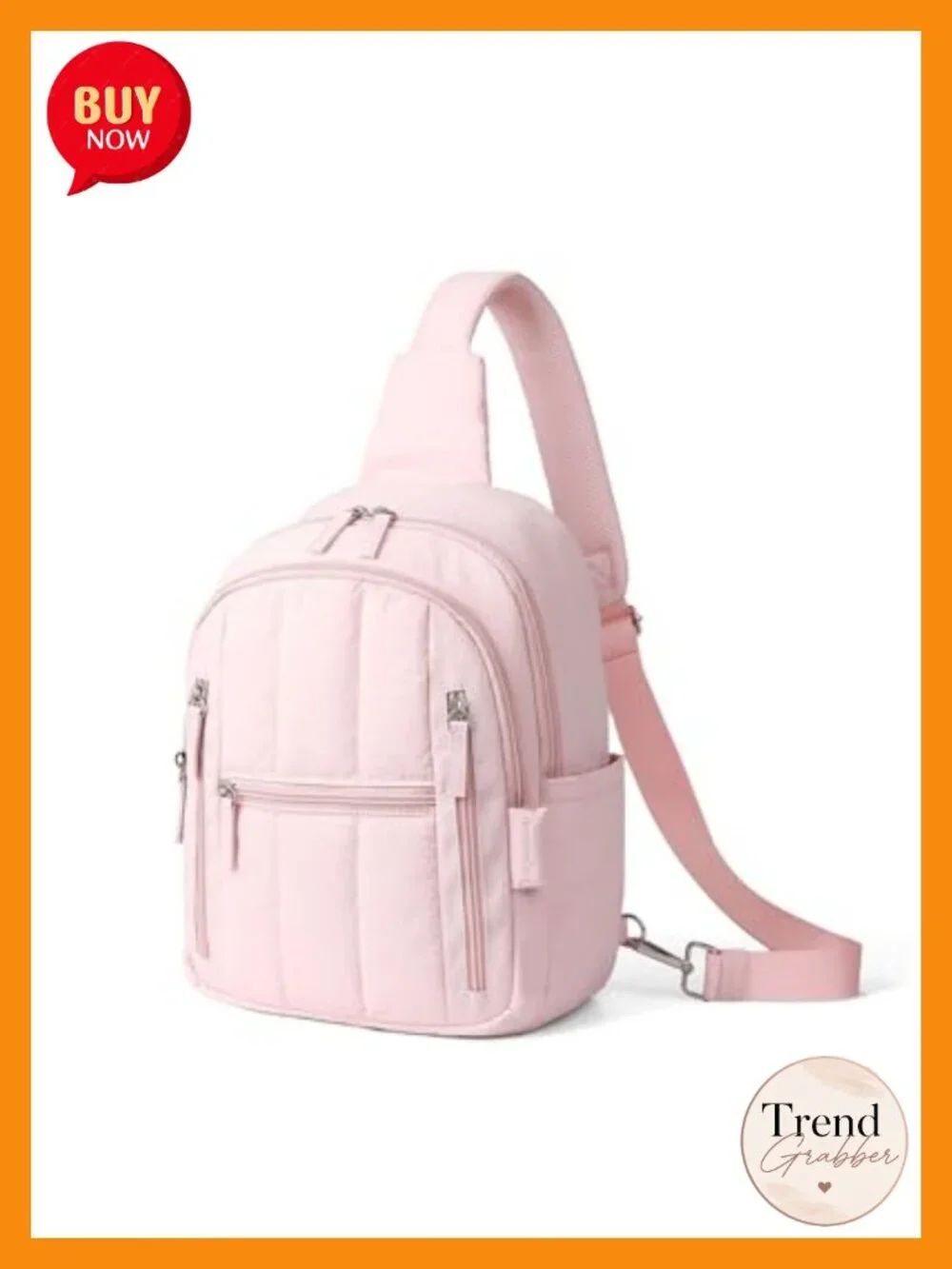 Puffer Sling Bag Crossbody for Women Water Resistant Quilted iPad Travel Hiking